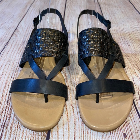 UGG Black and Tan Women's Sandals - Picture 4 of 12